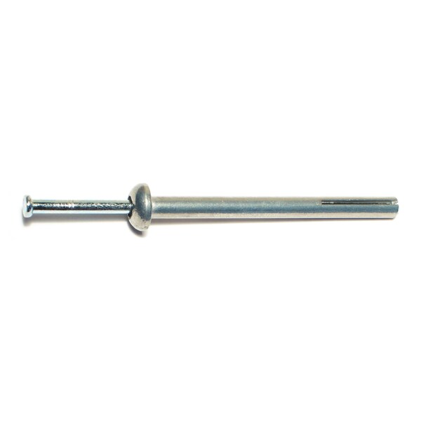 Midwest Fastener Nail Drive Anchor, 1/4" Dia., 3" L, Steel Zinc Plated, 100 PK 09664 - main